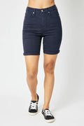 Full Size High Waist Tummy Control Bermuda Shorts