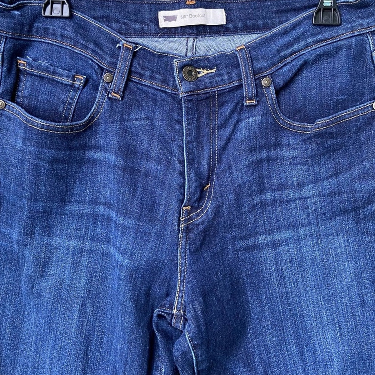 Levis Womens Size 10 Cotton Blend 515 Bootcut Dark Blue Denim Jeans w Pockets