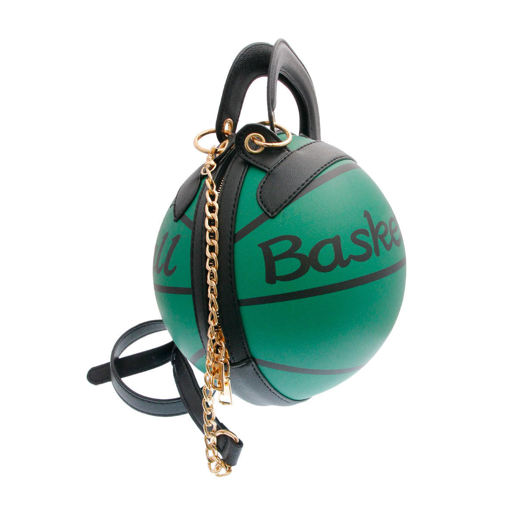 Fashion Handbag Green Basketball Style Trendy Casual Chic Accessory