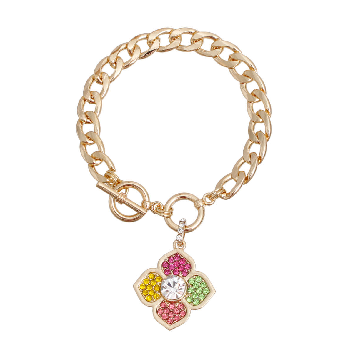 Flower Bracelet Rainbow Elegance Stylish Statement Jewelry Accessory