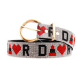 Statement Red Rhinestone Belt Bespoke Inspired Stylish Accessory