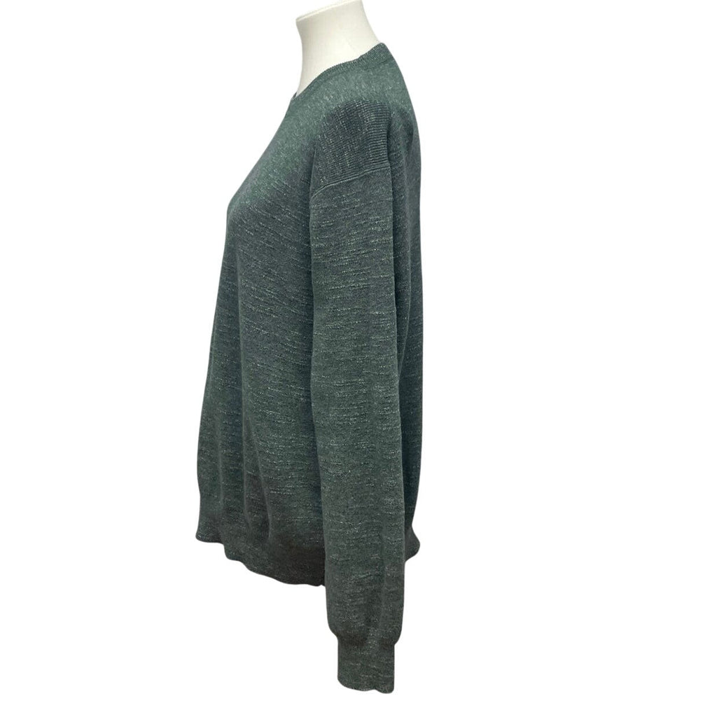 J Crew Mens XL Long Sleeve Green Crew Neck Pullover Acrylic Blend Knit Sweater