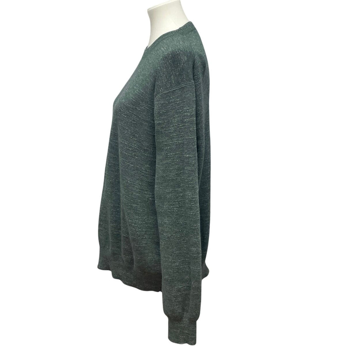 J Crew Mens XL Long Sleeve Green Crew Neck Pullover Acrylic Blend Knit Sweater