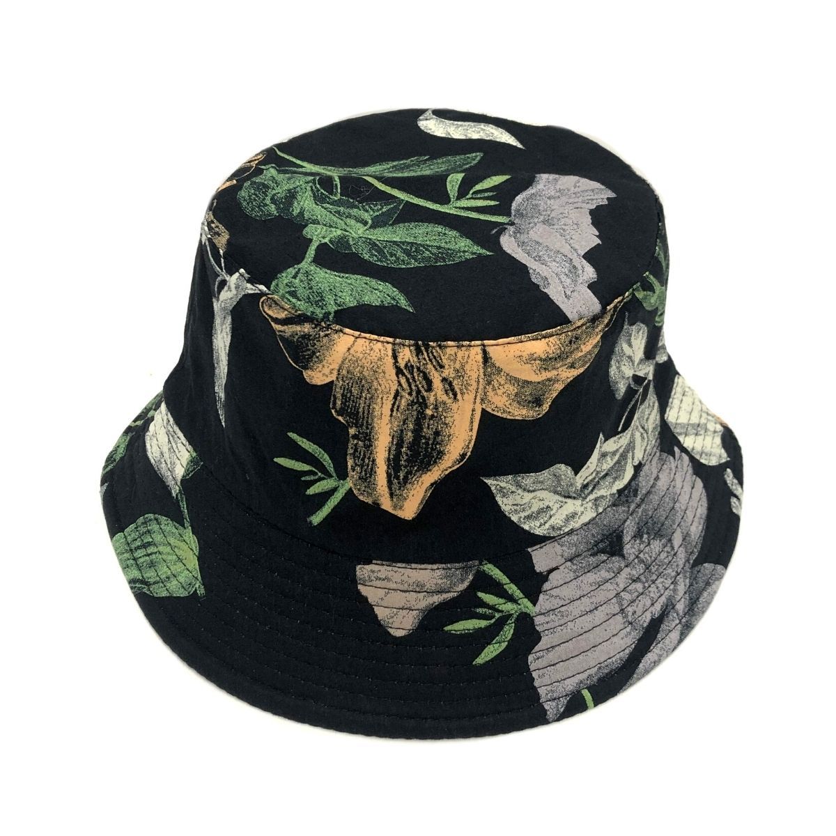 Reversible Black Floral Bucket Hat – Trendy Casual Fashion Accessory