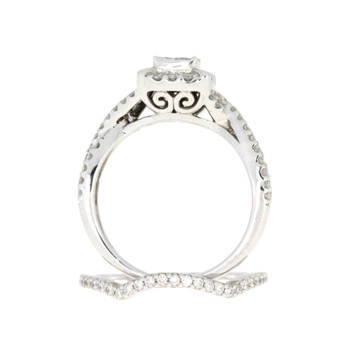 1.00ct Diamond Engagement Ring Set 10KT White Gold