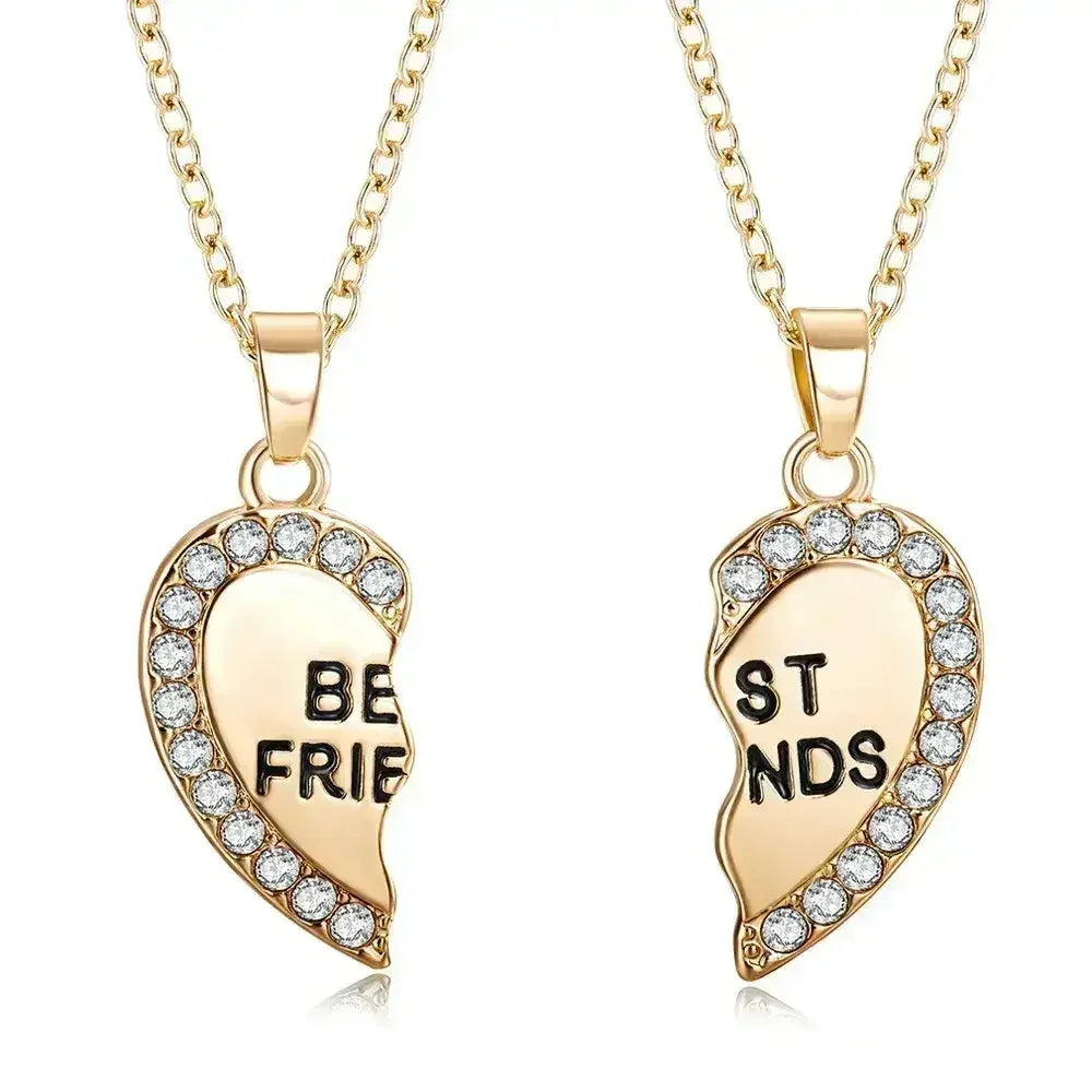 BondedHearts™ – Custom Couple Necklaces (Split Heart Set)