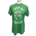 Mens Medium Santa Chicks Dig The Beard Green Short Sleeve Crew Neck Tee Shirt