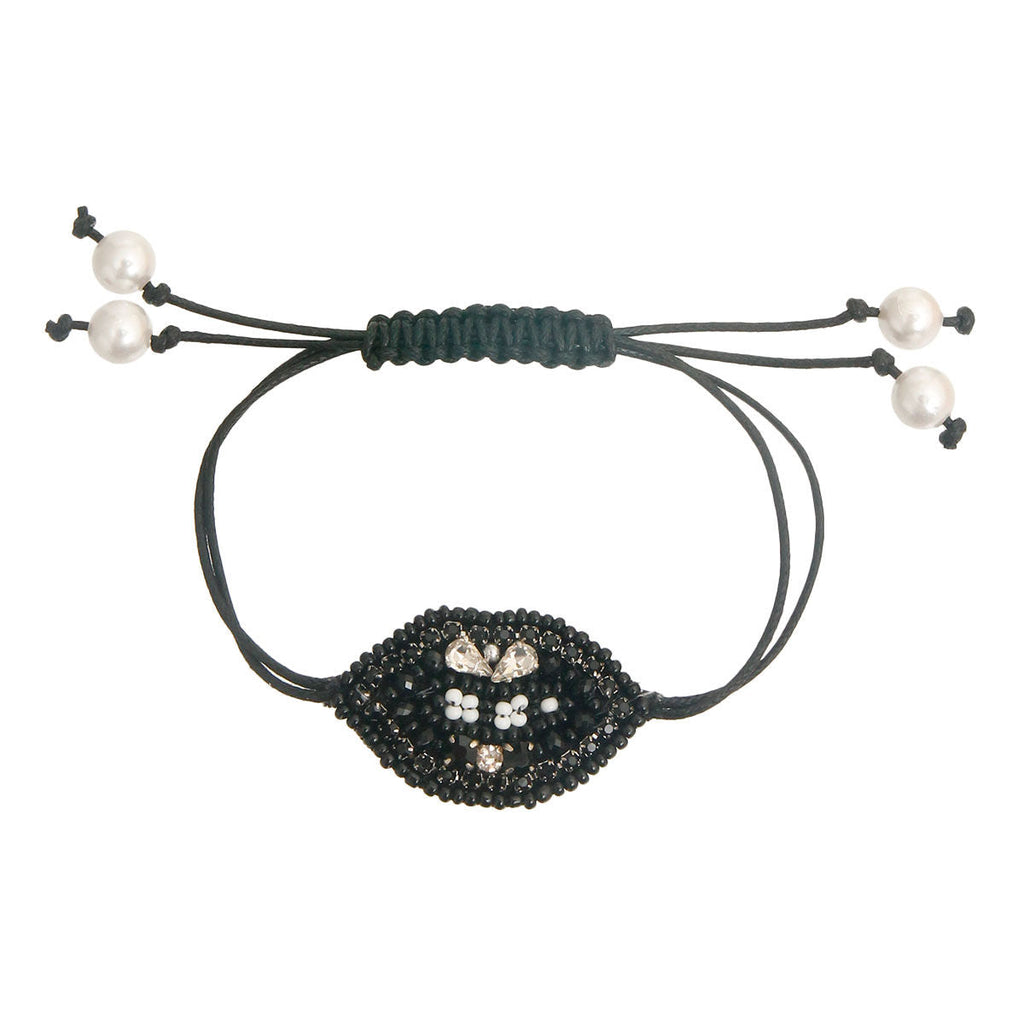Friendship Bracelet Black Lips Trendy Stylish Jewelry Accessory