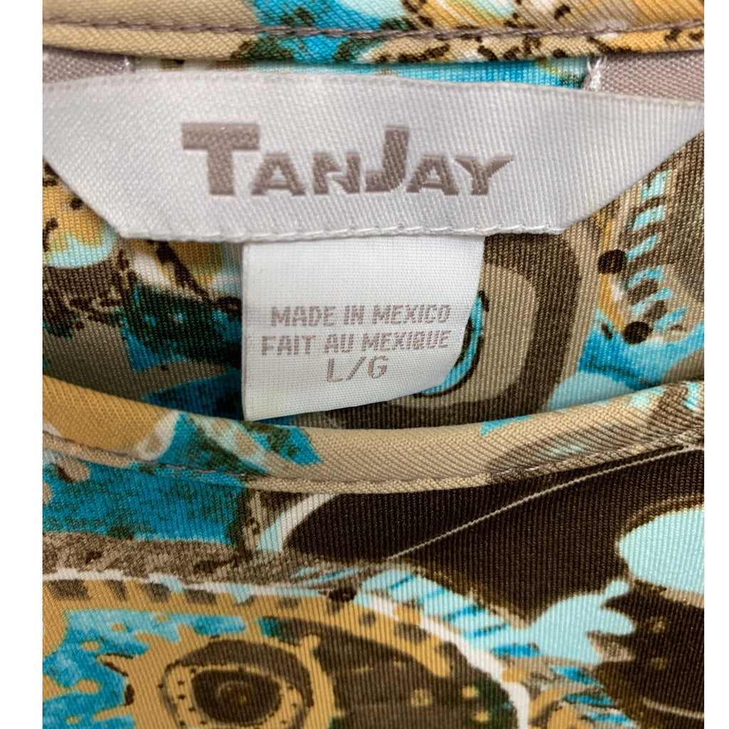 Lot of 3 TanJay Croft & Barrow Womens Large Short Sleeve Floral Shirts Blouses