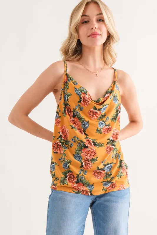 Floral Printed Casual Tank Top