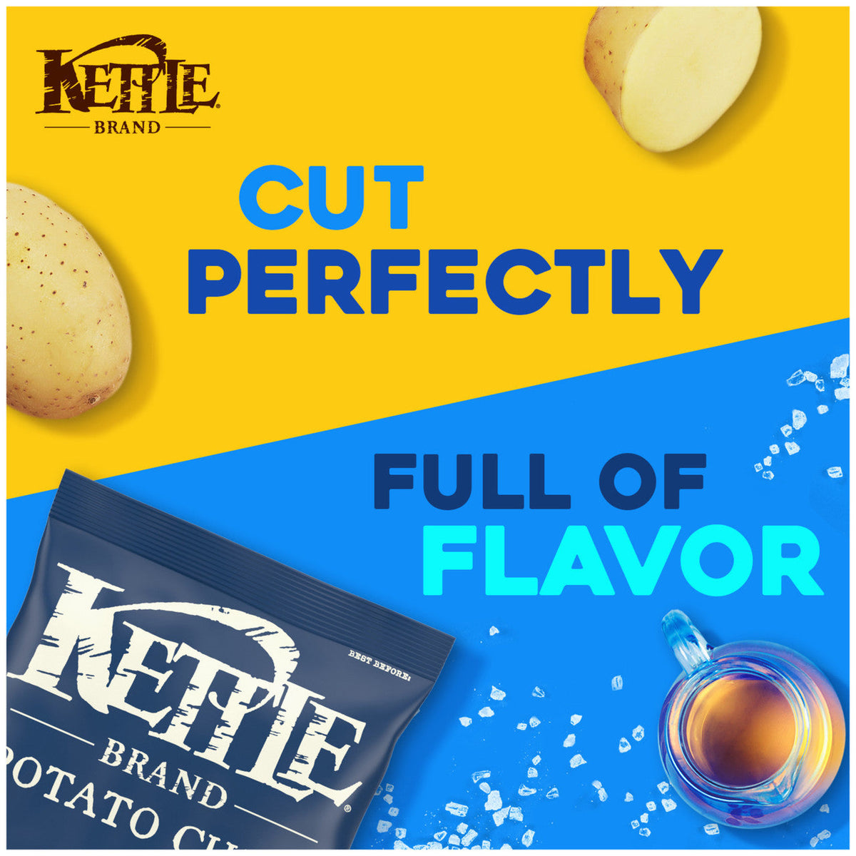 Kettle Chips Salt & Vinegar Potato Chips (15x5 Oz)