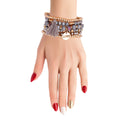 Bracelet Set 6 pcs Gray Glass Stylish Layered Accessories