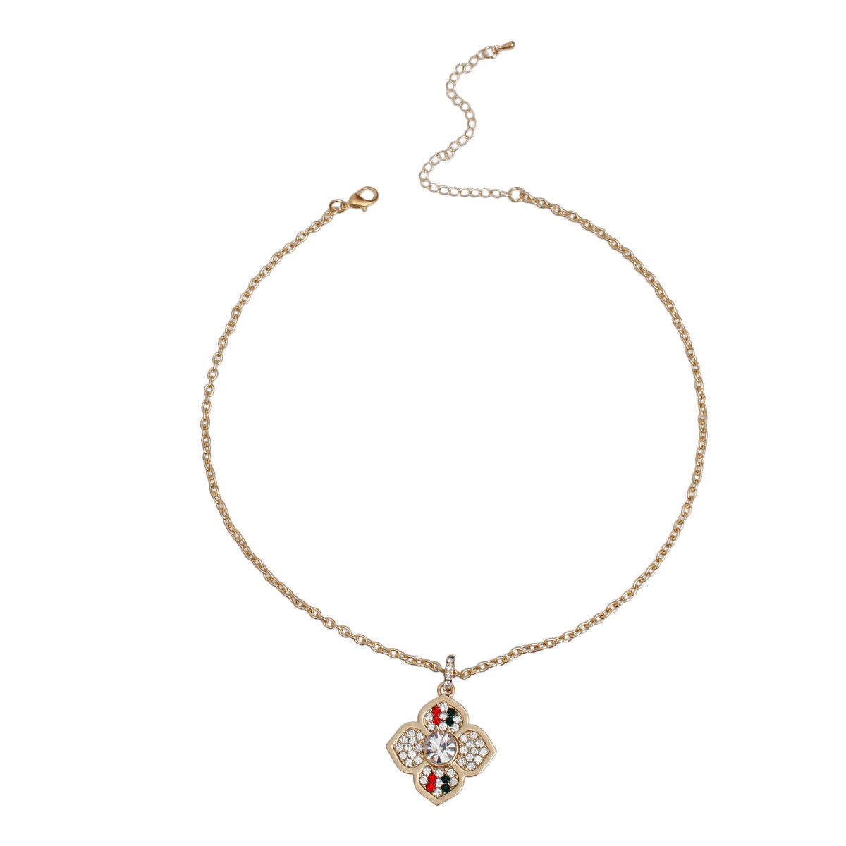 Statement Necklace Striped Flower Splash Stylish Luxury Jewelry