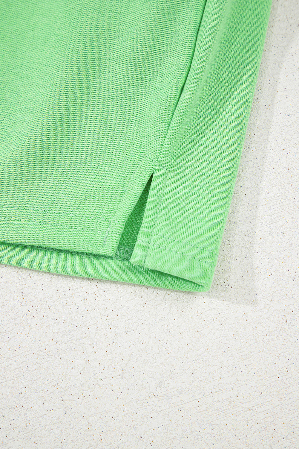Light Green French Terry Drawstring Mini Skort with Pockets