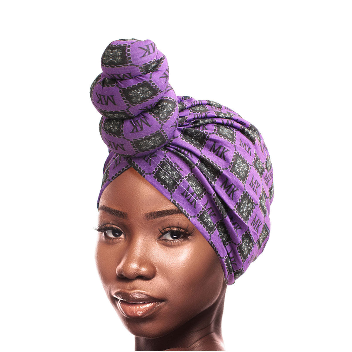 Women’s Tall Twist Knot Turban Headband Purple Stylish Fashion Accessory