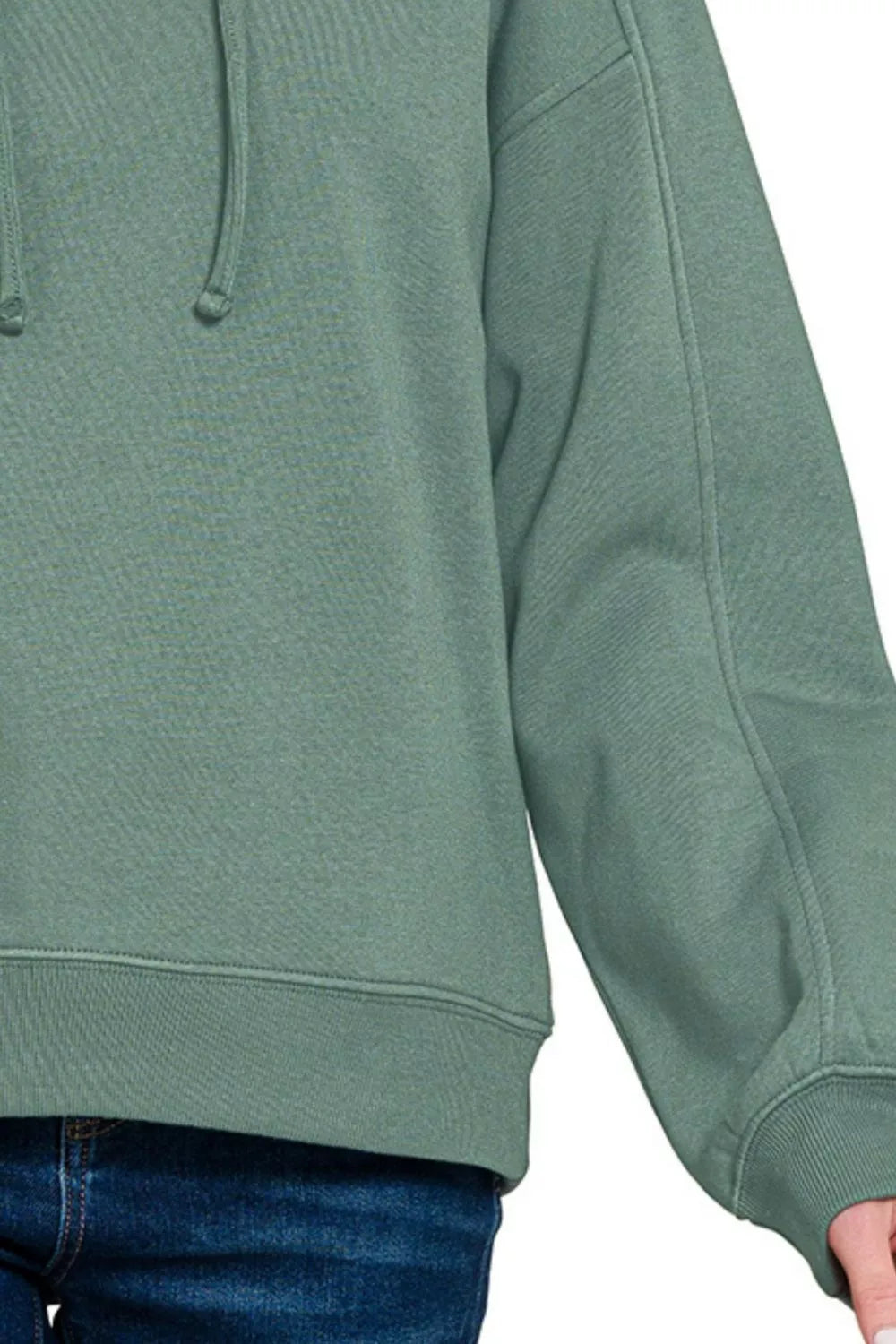 Drawstring Relaxed Fit Fleece Hoodie