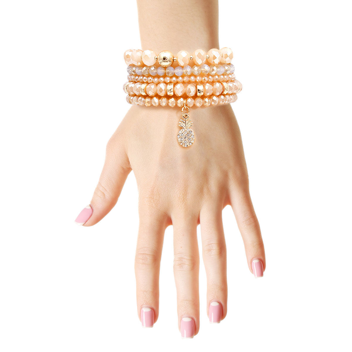 Charm Bracelets Light Brown Pineapple Stylish Fashion Jewelry Accessory