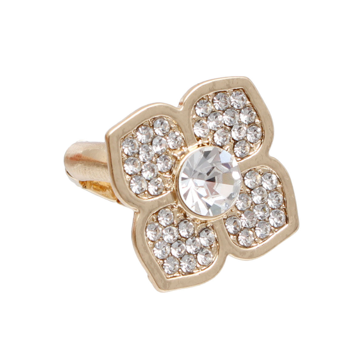 Flower Ring Golden Garden Stylish Statement Jewelry Accessory