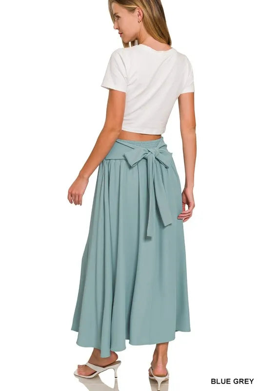 Heavy Woven Span Crop Tee & Skirt Set