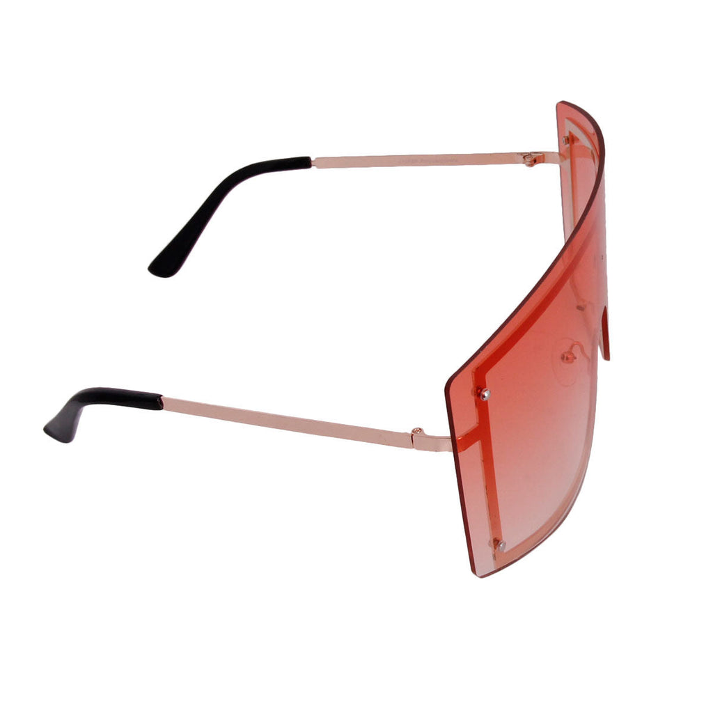 Bespoke Orange Shield Shades – Stylish Fashion Eyewear
