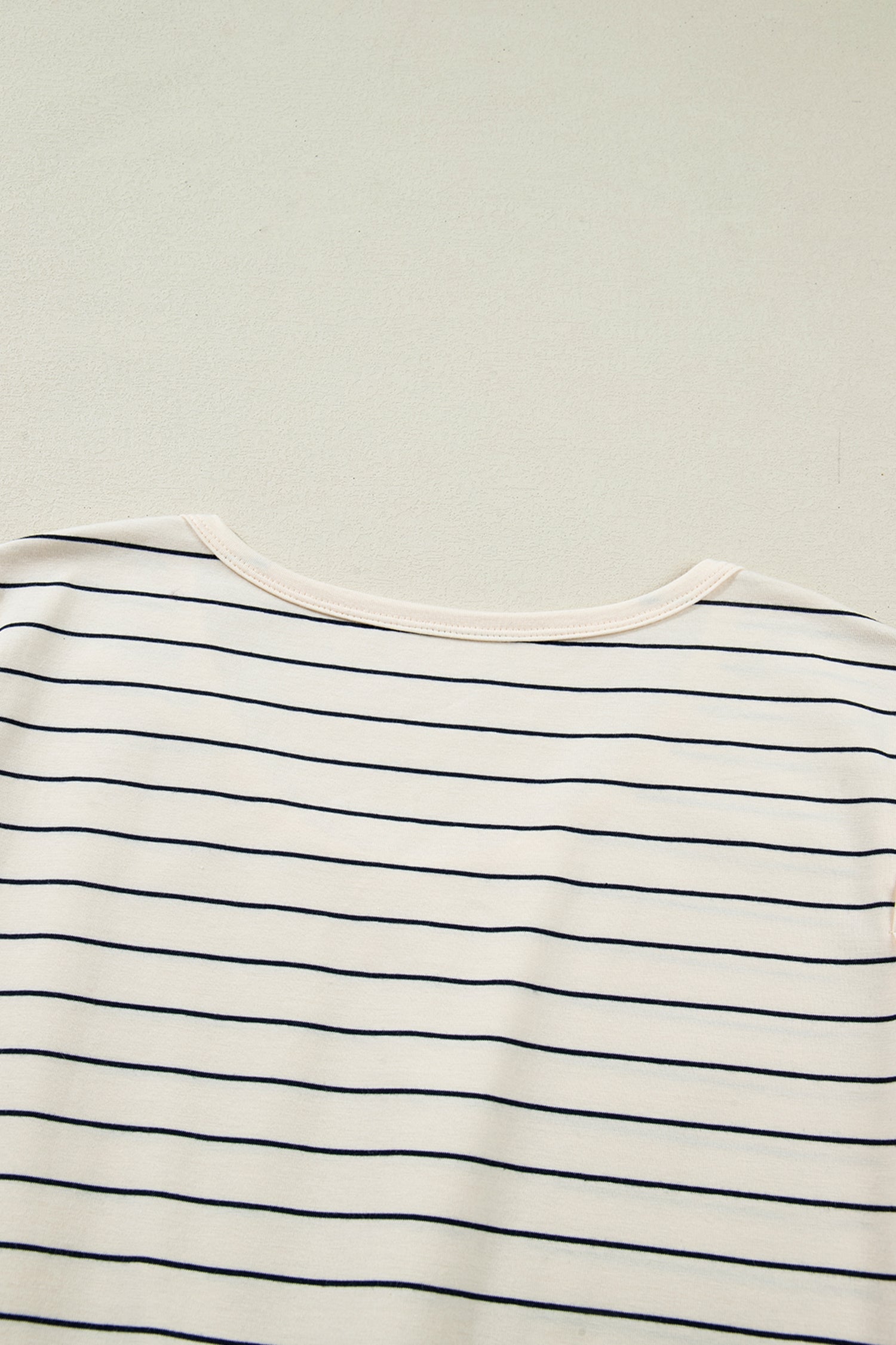 Beige Stripe Drawstring Tunic Tank Mini Dress with Pockets