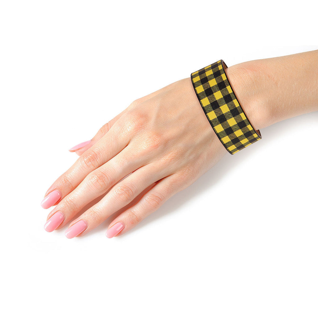 Bracelet Yellow Buffalo Plaid Trendy Fashion Jewelry Accessory