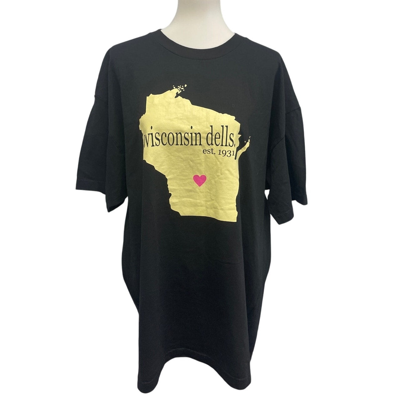 Alstyle Mens 2XL 100% Cotton Wisconsin Dells Short Sleeve Crew Neck Tee Shirt
