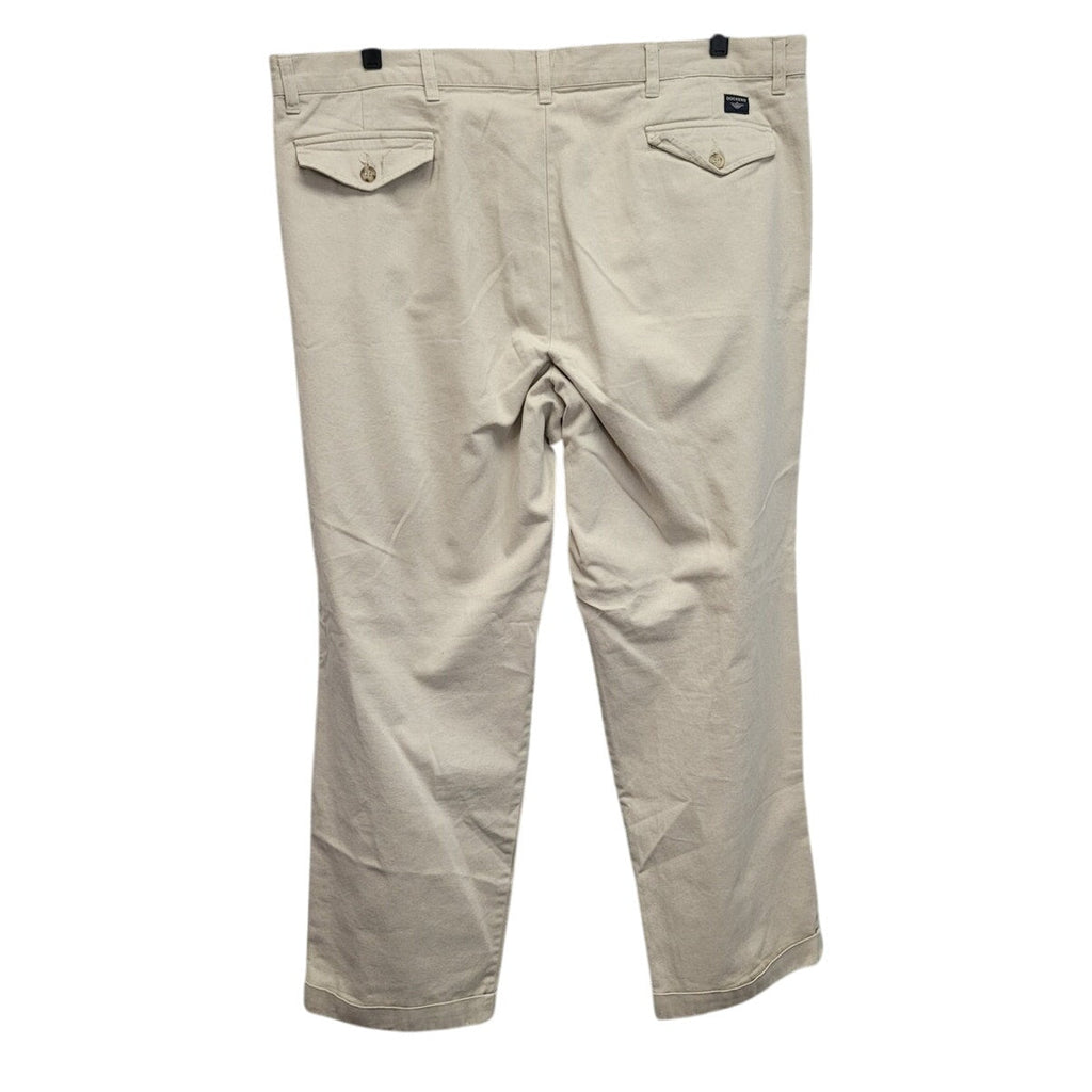 Dockers Mens 42 X 32 100% Cotton Pleated Front Hemmed Dress Pants w Pockets