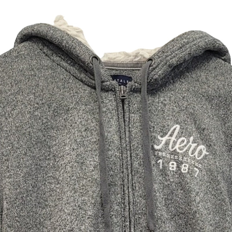 Aeropostale Womens Large 100% Polyester Long Sleeve Full Zip Hooded Jacket