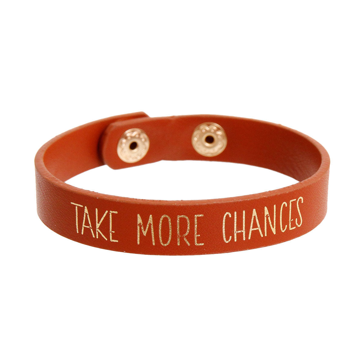 Brown Casual Stylish Bracelet TAKE MORE CHANCES Statement Jewelry
