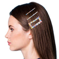 Silver Multi Rhinestone Hair Pin Set – Stylish Fashion Accessory