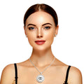 Infinity Pendant Necklace Silver and White Stylish Chic Jewelry Accessory