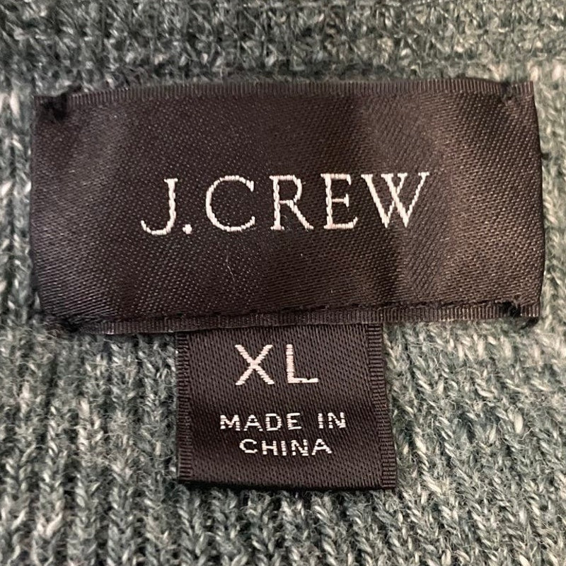 J Crew Mens XL Long Sleeve Green Crew Neck Pullover Acrylic Blend Knit Sweater