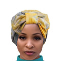 Fashion Turban Headband Gray Tie Dye Stylish Bow Accessory