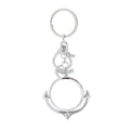 Magnifying Glass Keychain with Silver Anchor Charm – Stylish Accessory