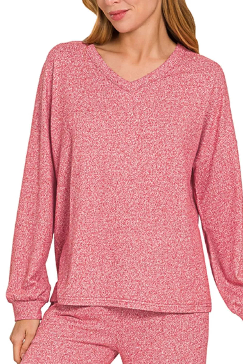 Soft Melange Long Sleeve Tee & Pants Set