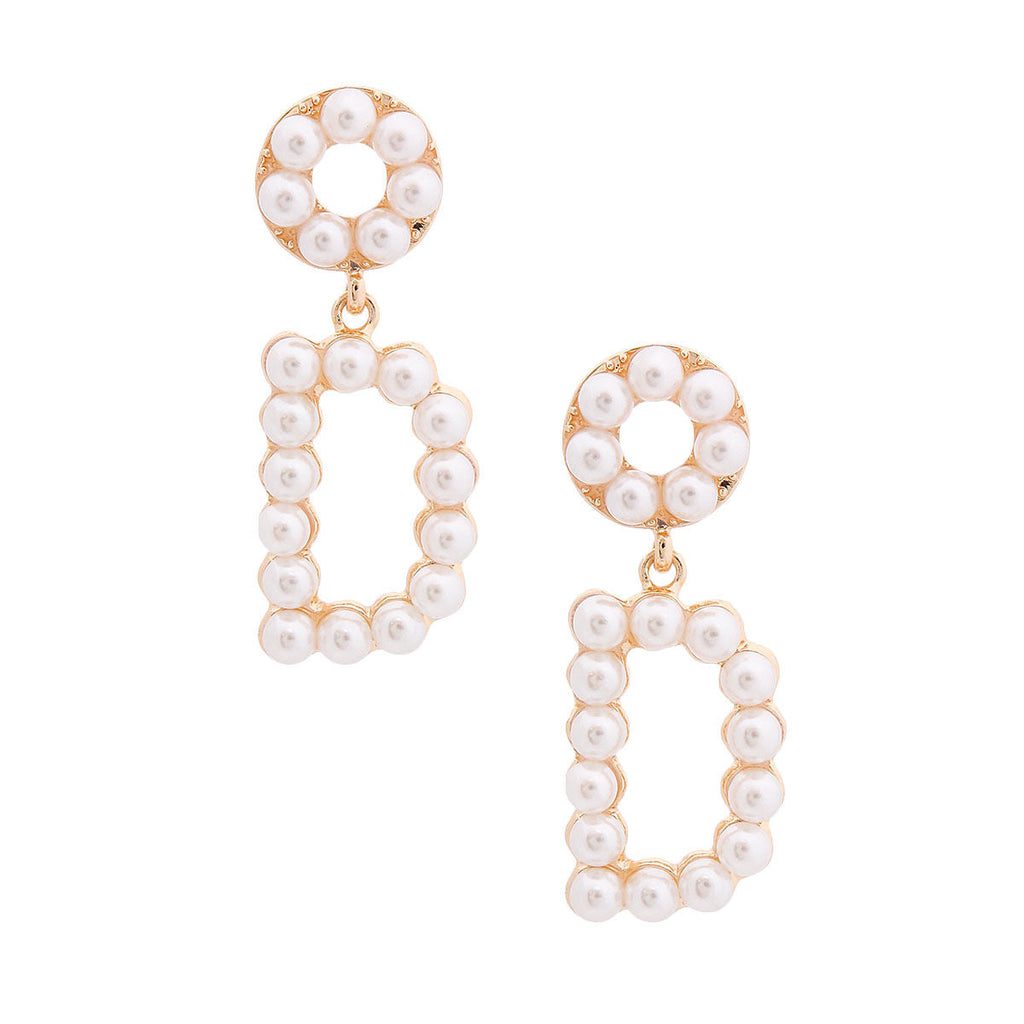 Dangling Cream Earrings Stylish Statement Jewelry