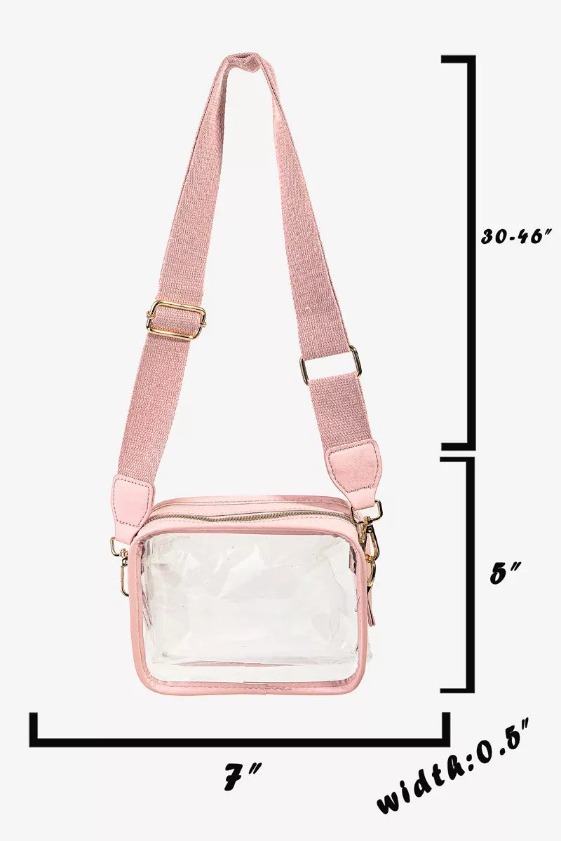 PVC Clear Rectangular Crossbody Bag