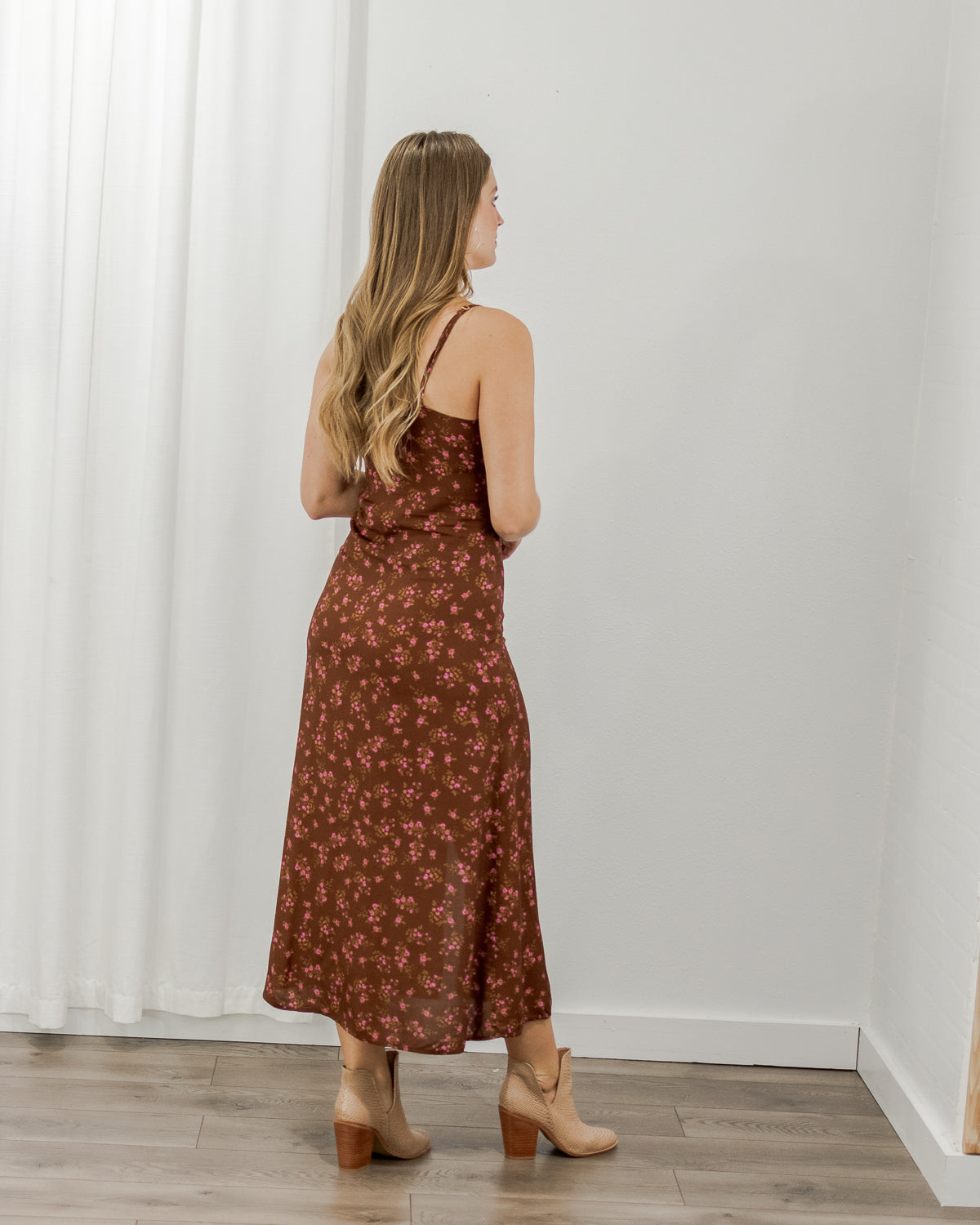 Button Front Midi Dress