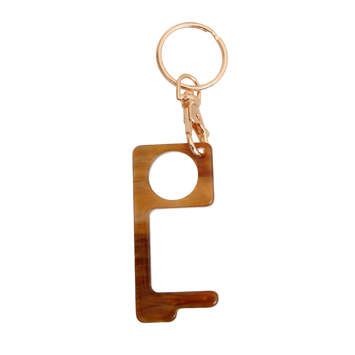 Touchless Door Button Tool Brown Stylish Accessory