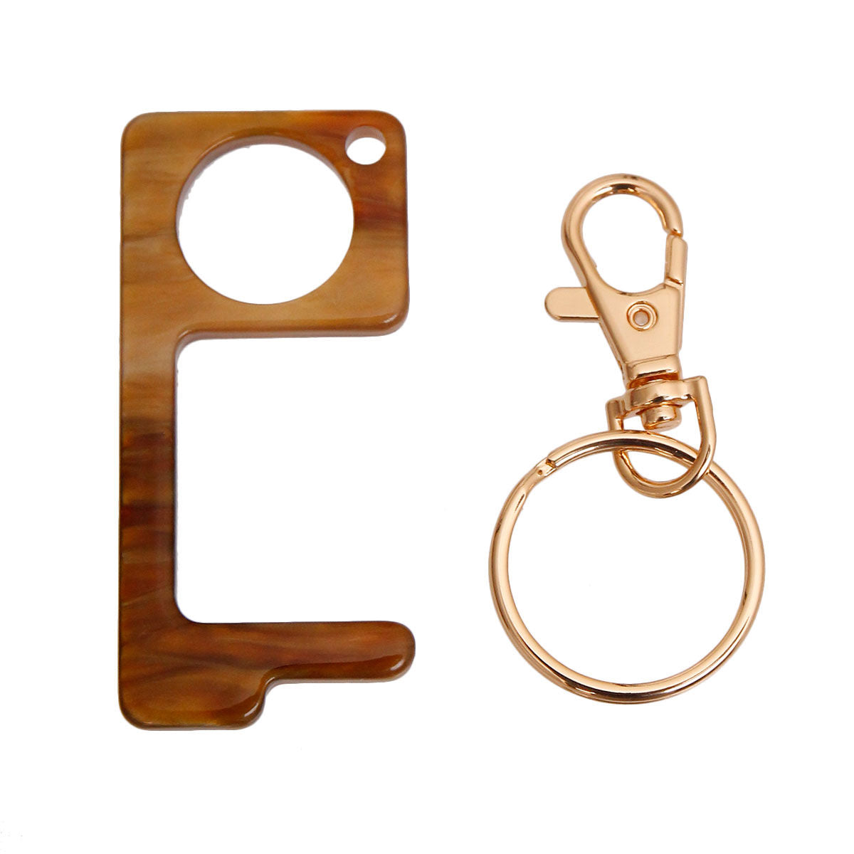 Touchless Door Button Tool Brown Stylish Accessory