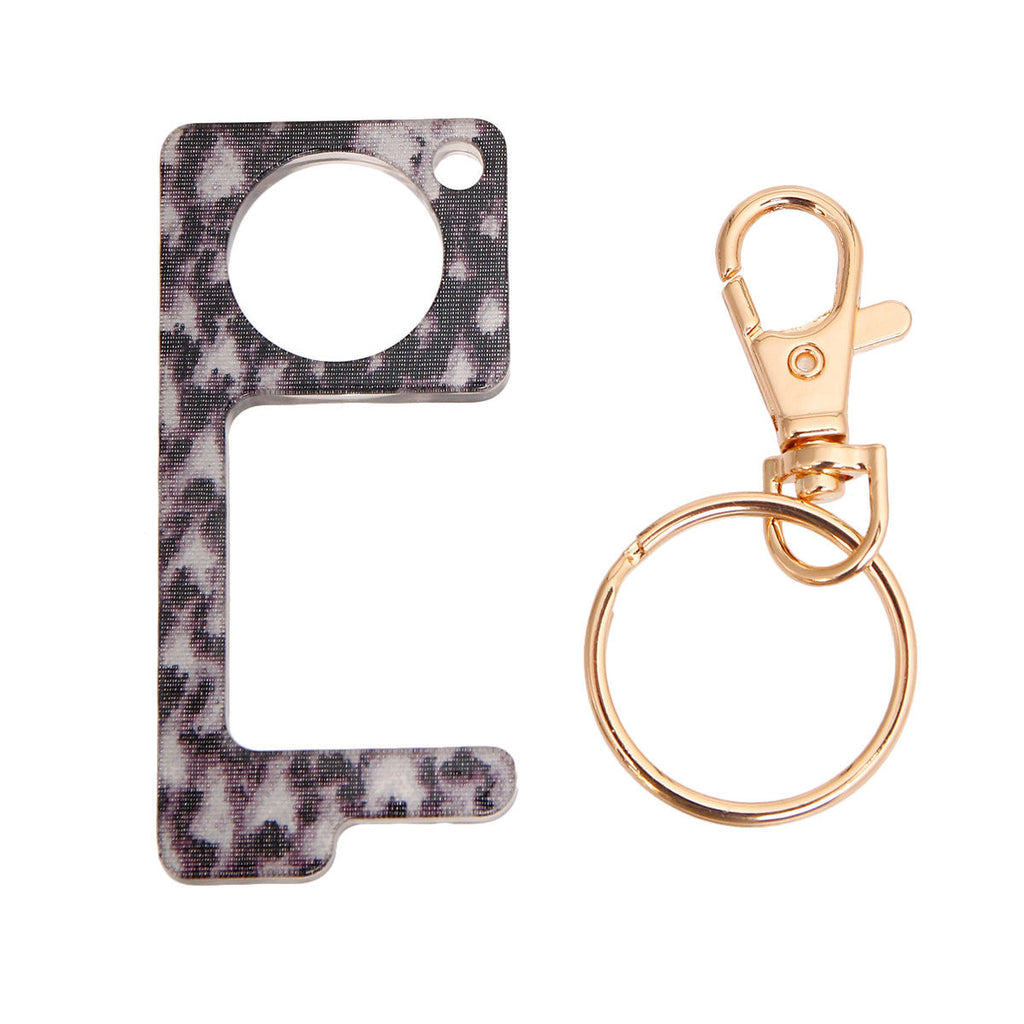 Touchless Door Button Tool with Trendy Snake Print Design