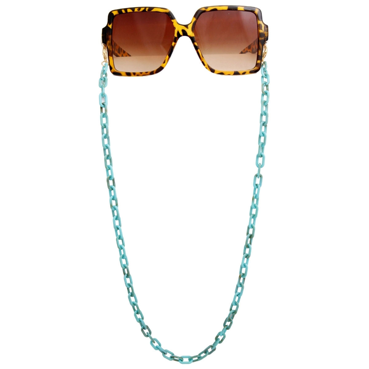 Sunglasses Chain Link Accessory Turquoise Stylish Chic