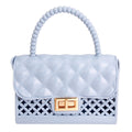 Fashion Handbag Light Blue Jelly Mini Crossbody Top Handle Stylish Chic