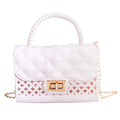 Mini White Jelly Top Handle Crossbody Bag Stylish Chic Accessory