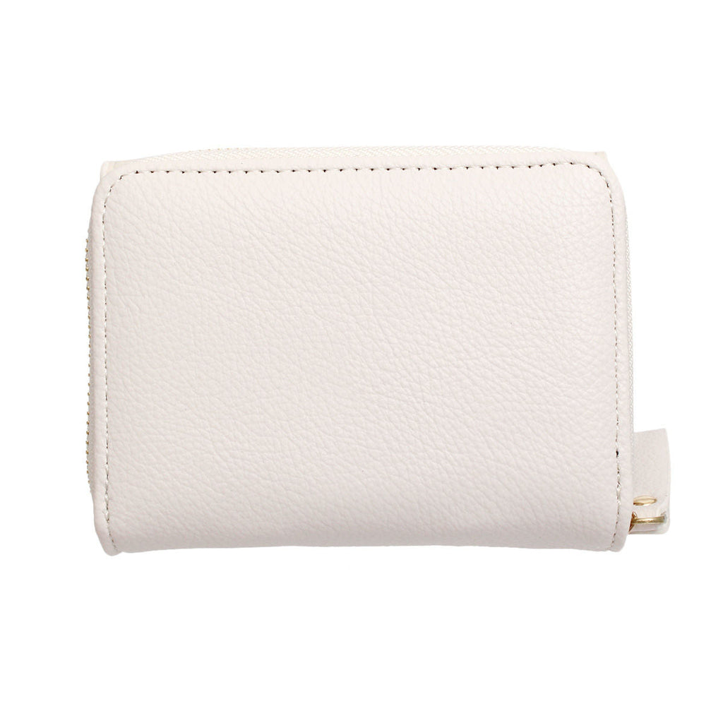 Women’s Accordion Wallet Beige Snap Cardholder Stylish Chic Accessory