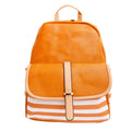 Backpack Mustard and White Stripe Stylish Casual Accessory