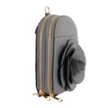 Fashion Mini Backpack Gray Flower Pattern Stylish Casual Accessory