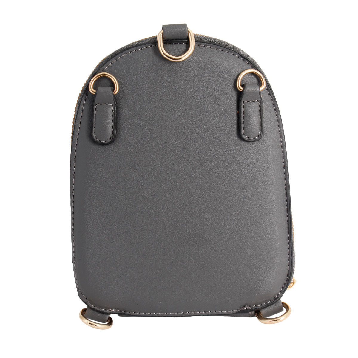 Fashion Mini Backpack Gray Flower Pattern Stylish Casual Accessory