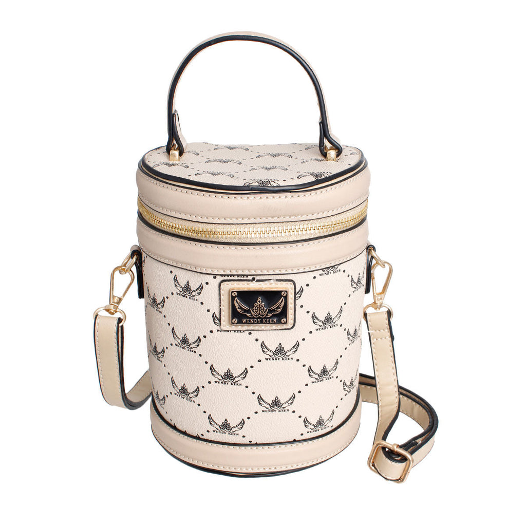 Fashion Handbag Light Brown Top Handle Barrel Clutch Stylish Chic Accessory